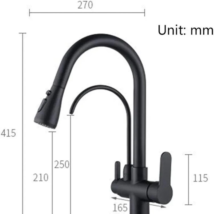 شیر ظرفشویی چرخشی با نازل سه حالته