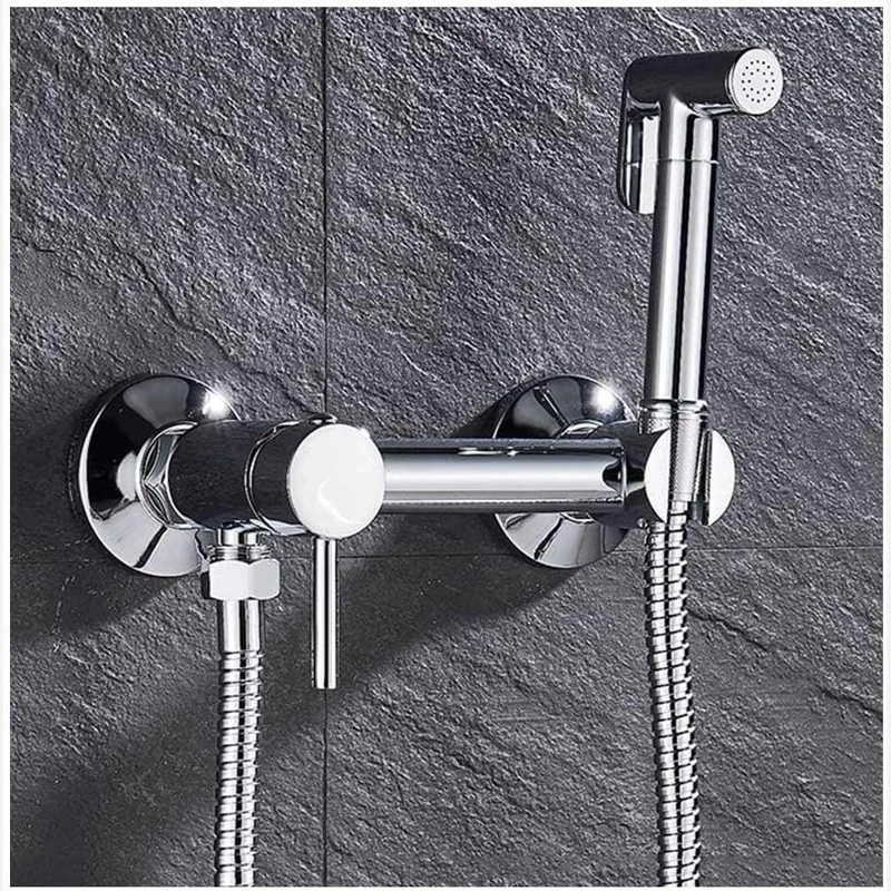 «شیر توالت سرد و گرم با نازل و شلنگ»