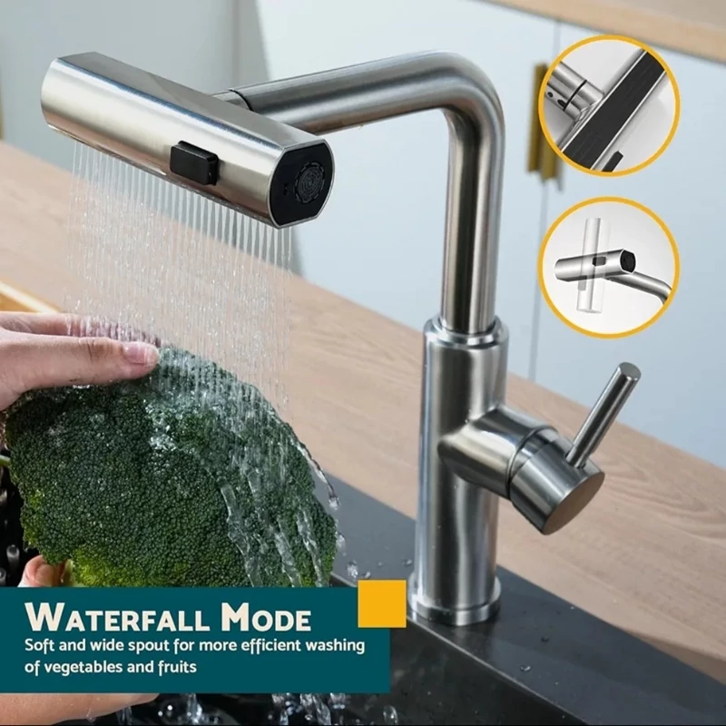 شیر روشویی چهار حالته HuaDiao با خروجی آب یکنواخت