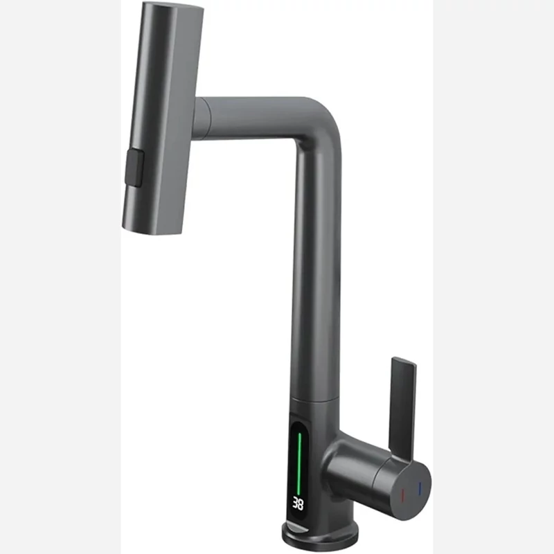 شیر ظرفشویی شاوری دیجیتال ۴ حالته با نمایشگر دما