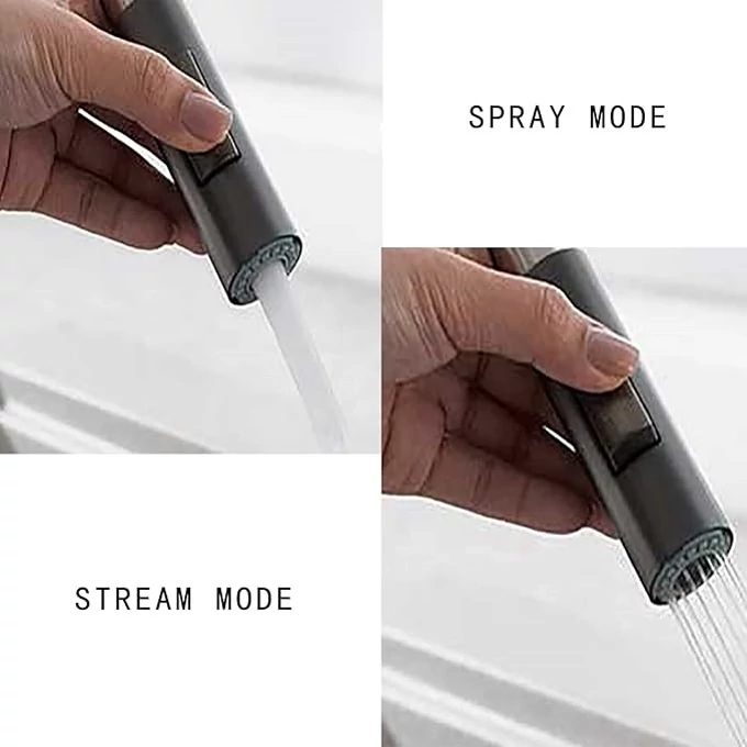 نمای نزدیک خروجی آب ۳ حالته برای سینک آشپزخانه