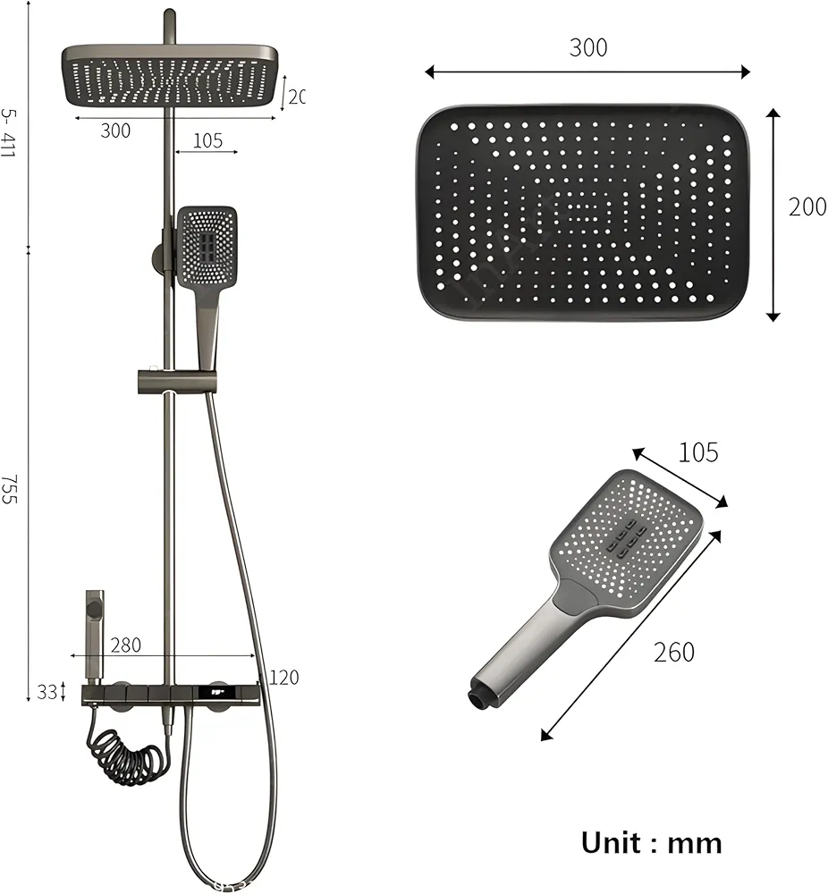 خرید دوش حمام پیانویی سیتی مارکت لوکس
