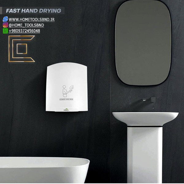 نصب دیواری دست خشککن 1800 وات در سرویس عمومی