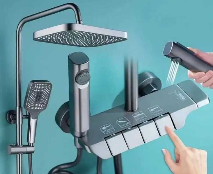 دوش حمام پیانویی با استیل کروم