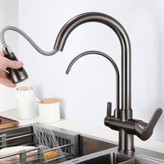 شیر ظرفشویی شاوری ۳۶۰ درجه مناسب سینک دوقلو