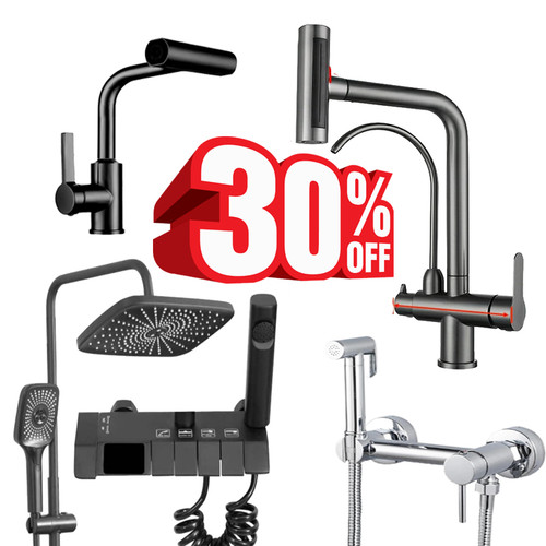 ست کامل شیرآلات لوکس ۴ عددی برای حمام و آشپزخانه