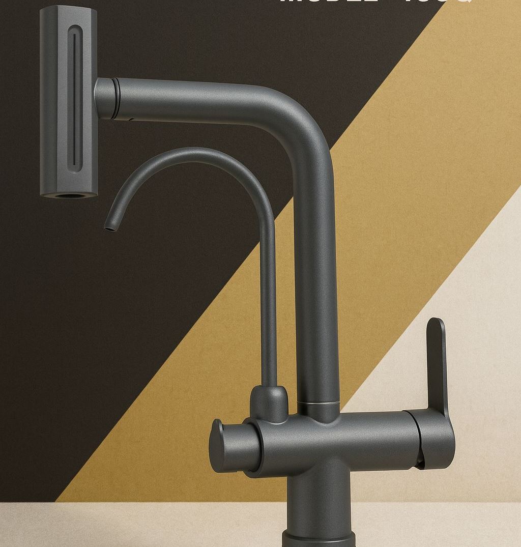 ست شیرآلات استیل با آبکاری نیکل‑کروم