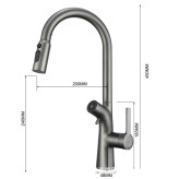 شیر آب آشپزخانه با سه حالت جریان آب و ابعاد