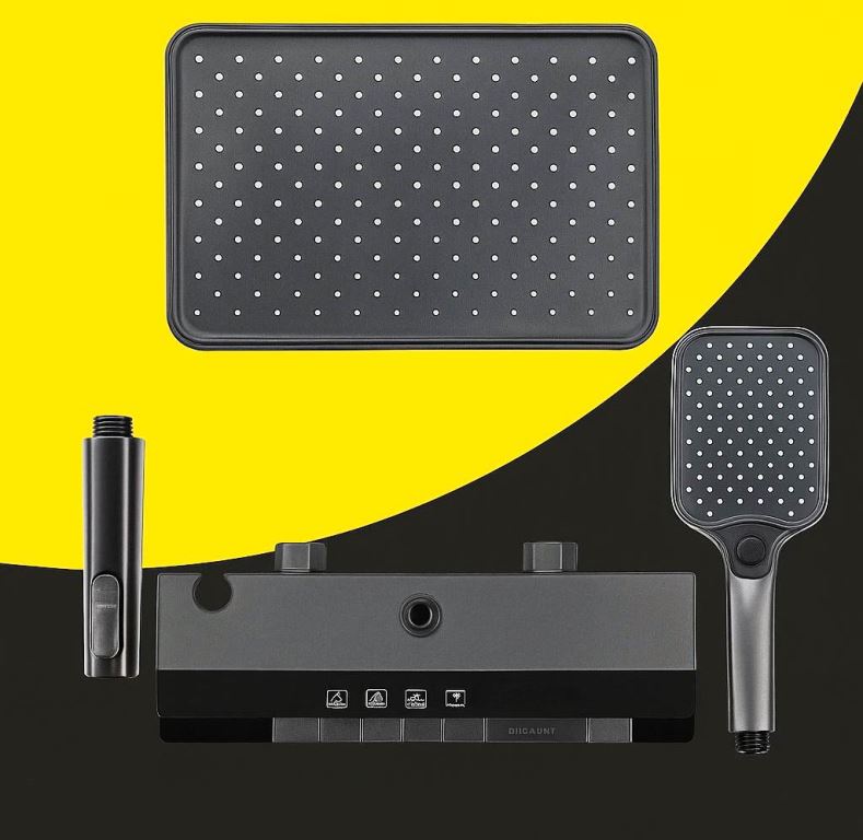 دوش حمام پیانویی دیجیتال Dikalan DKL90831 رنگ دودی