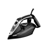 نمای نزدیک: بخاردهی پرقدرت و دائمی اتو بیسمارک بر روی پیراهن کتان