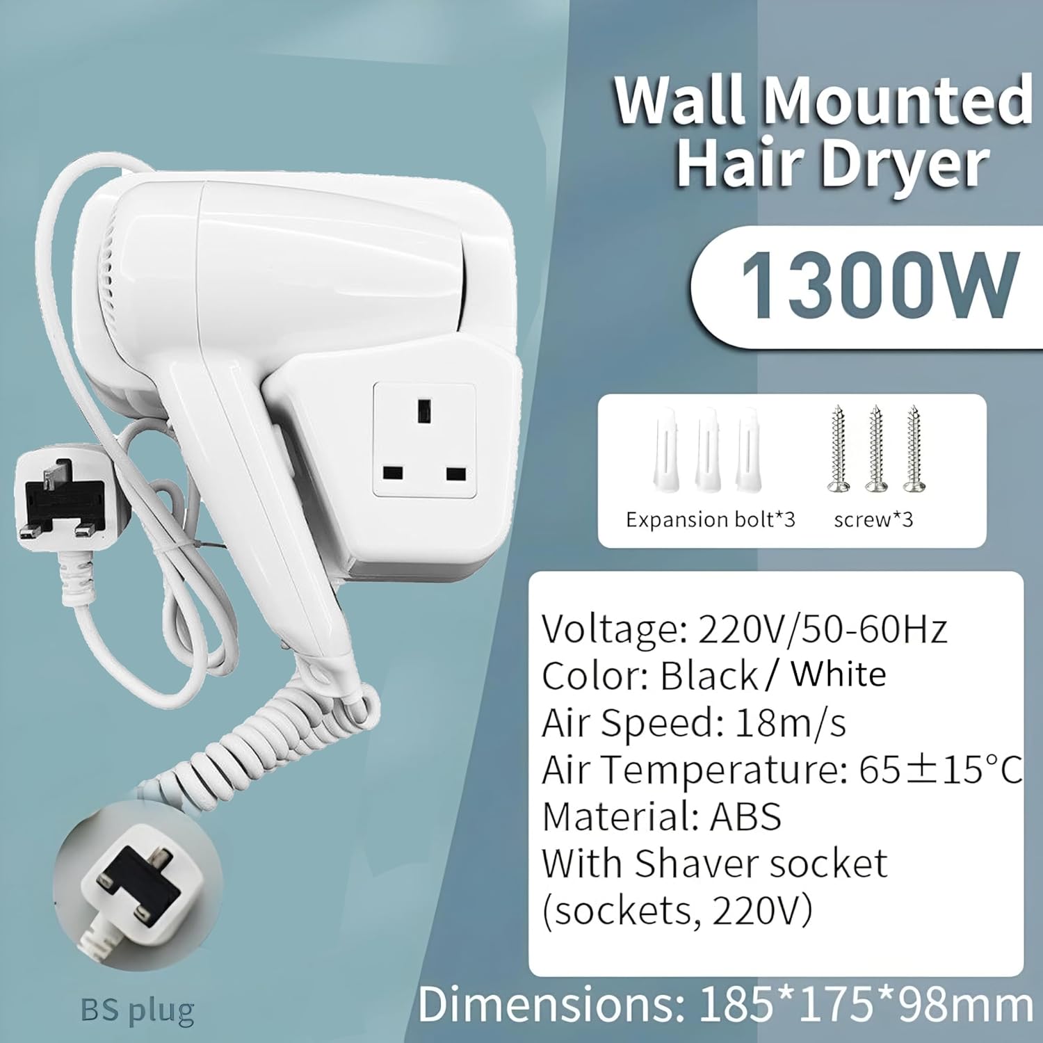 پک کامل سشوار SafeDry با تجهیزات نصب