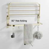 جا حوله و رخت آویز تاشو Hyshin مدل SUS 304 در حالت باز شده