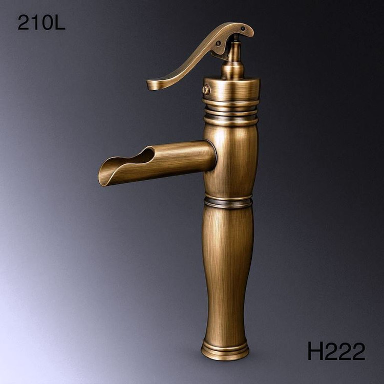 بهترین قیمت شیر روشویی پایه بلند بامبو برای دیزاین حمام لاکچری