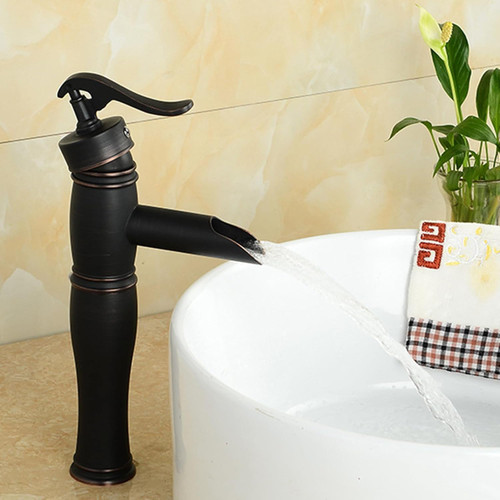 شیر روشویی پایه بلند BambooFaucet مدل بامبو با طراحی آبشاری