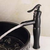 شیر بامبو رنگ کروم براق برای سینک روشویی کابینتی مدرن