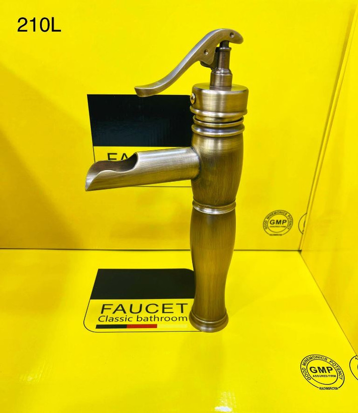 شیر روشویی طلایی مات BambooFaucet – طراحی یونیک و مینیمال