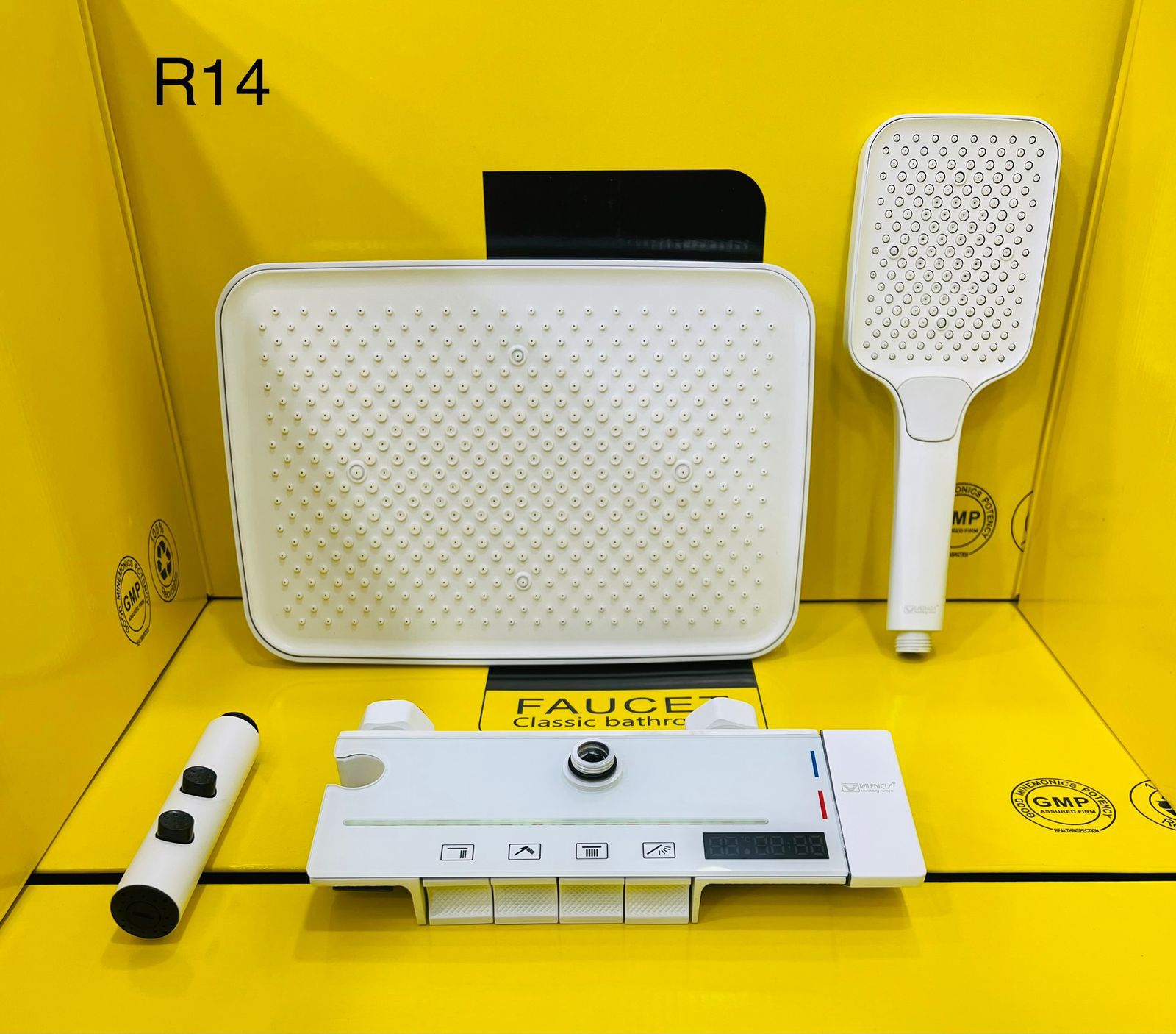 پنل دوش پیانویی والنسیا با نمایشگر دمای دیجیتال LED