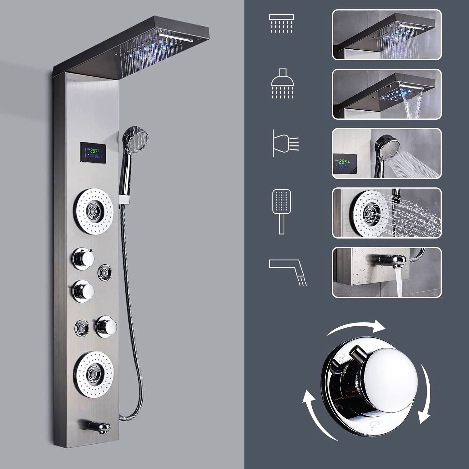 بهترین قیمت پنل دوش لوکس با ۷ روز گارانتی معتبر