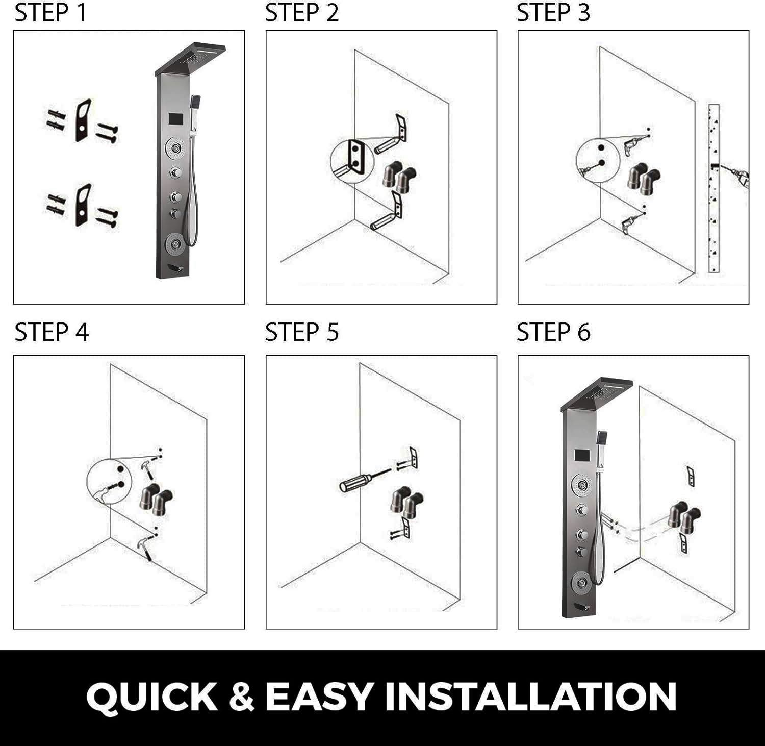 بهترین قیمت پنل دوش لوکس با ۷ روز گارانتی معتبر