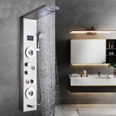 پنل دوش هوشمند PING مشکی مات (یا استیل براق) برای حمام مستر