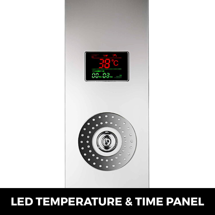 قابلیتهای پنل دوش PING: تنظیم دما، ماساژ و زمانسنج دوش
