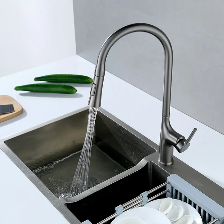 شیر آشپزخانه شاوری Hyshin مناسب برای سینکهای دوقلو