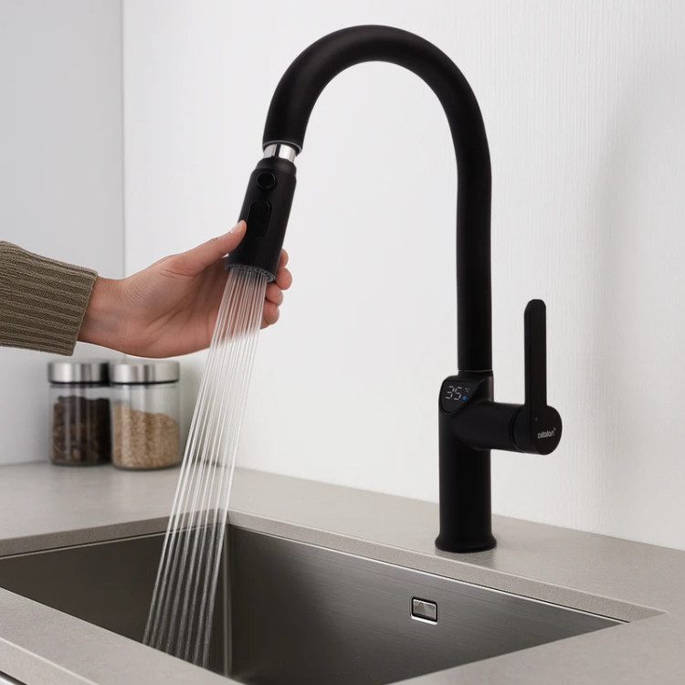 تصویر نزدیک از نمایشگر LED شیر ظرفشویی دیکالان