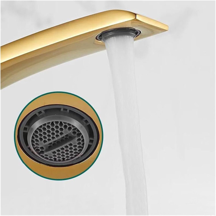 شیر روشویی مدرن با سوراخ تخلیه استاندارد برای خروجی آب روان