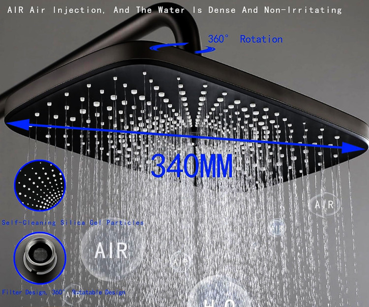 سردوش بارانی بزرگ و دوش دستی لوکس سیستم دوش هوشمند