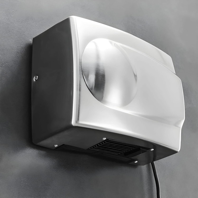 نمای نصب شده دست خشککن اتوماتیک Hyshin در سرویس بهداشتی عمومی