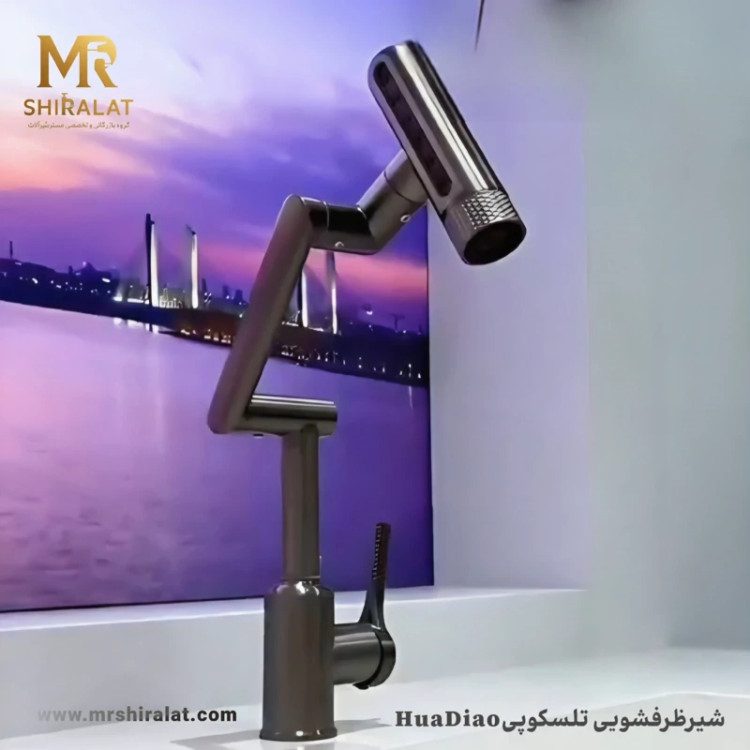 شیر روشویی بلند و مدرن Huadiao مناسب برای سینکهای روکار