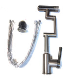 شیر روشویی ۳۶۰ درجه Huadiao رنگ دودی با ۶ حالت پاشش آب