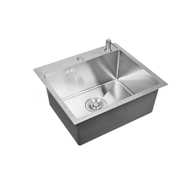 نمای نزدیک گوشههای سینک تک لگن ۴۰x۴۰ با طراحی Zero Radius