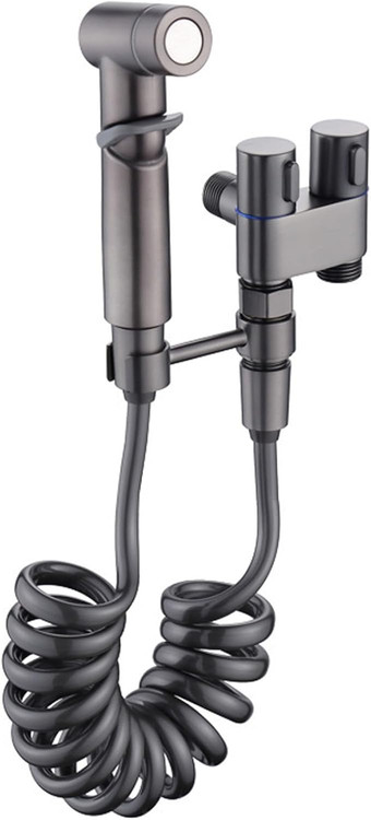 شیر شاتاف توالت فرنگی دو خروجی دیکالان رنگ دودی Gunmetal