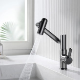 تصویر نزدیک از سری خروجی شیر روشویی ۳ حالته (فوم، اسپری، نرم)