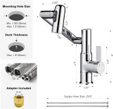 شیر روشویی بازویی ۱۰۸۰ درجه City Market با قابلیت چرخش سهبعدی