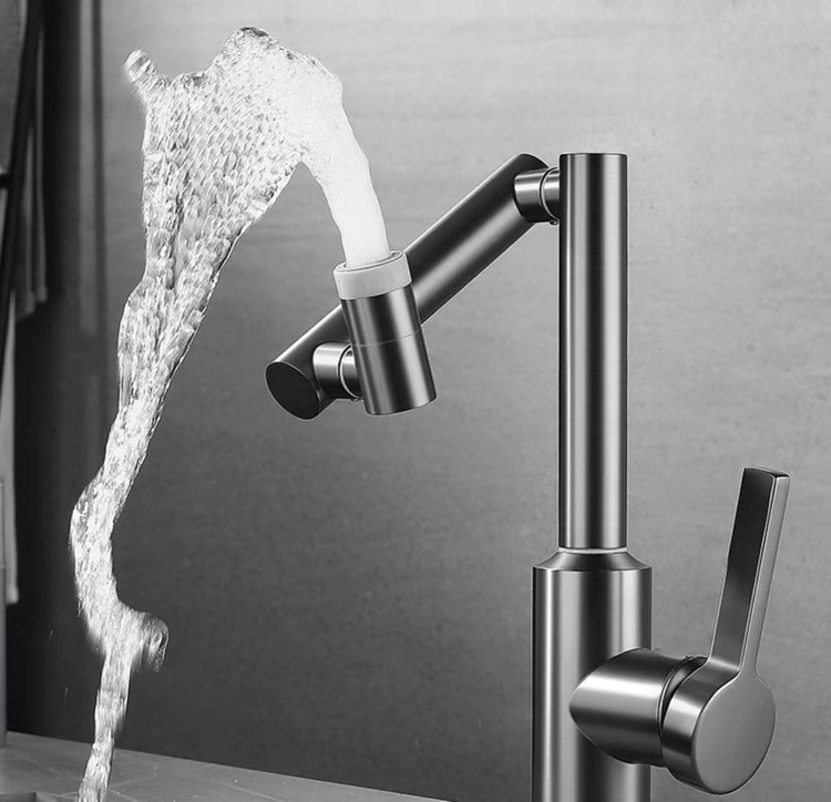 شیر روشویی ارگونومیک برای پر کردن ظروف یا شستشوی مو