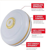 تصویر موتور کمصدا پنکه سقفی کلاسیک