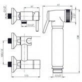 عکس شیر توالت پرفشار با کارتریج سرامیکی