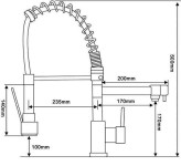 شیر ظرفشویی فنری Hyshin مدل D60 دومنظوره