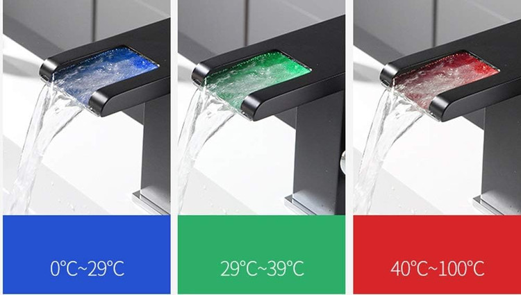 نمای نزدیک LED شیر روشویی هوادیائو