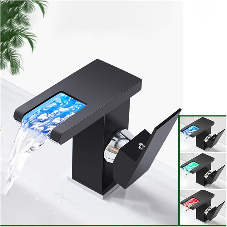 شیر روشویی LED دار هوادیائو پایه کوتاه