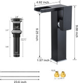 شیر روشویی LED دار هوادیائو پایه کوتاه