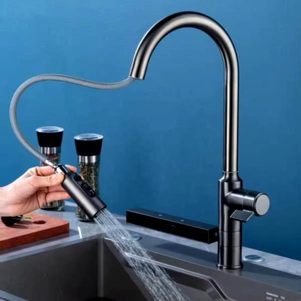 نصب شیر ظرفشویی دوکاره با شلنگ شاوری