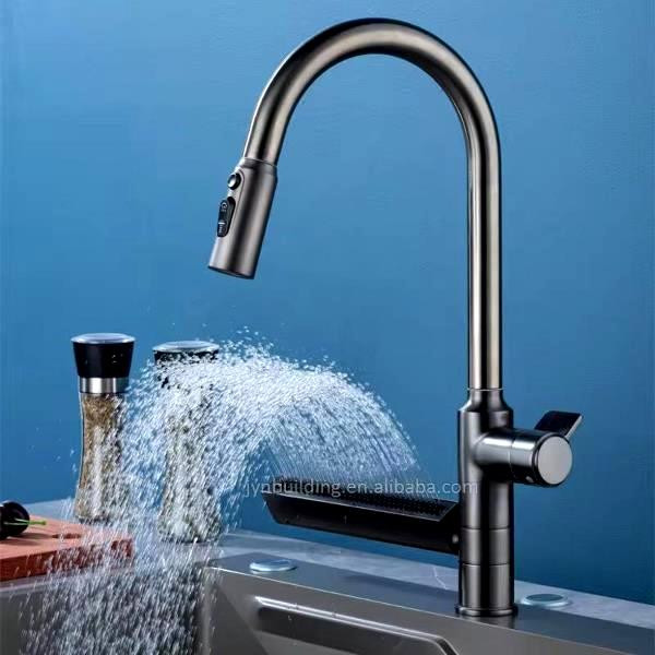 شیر ظرفشویی دوکاره آبشاری و شاوری HuaDiao