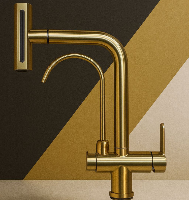 کنترل فشار آب در شیر ظرفشویی دومنظوره