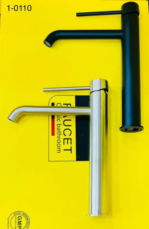 شیر روشویی پایه بلند با آبکاری مقاوم BRIMIX