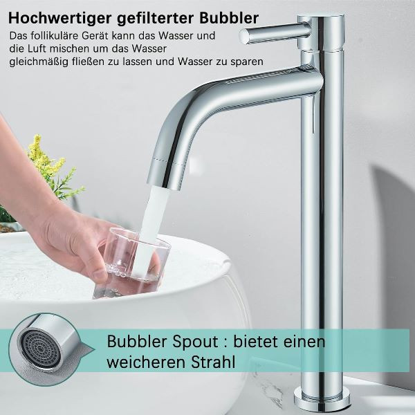 شیر روشویی بلند BRIMIX مناسب سرویس بهداشتی لاکچری