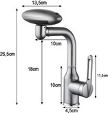 شیر روشویی مناسب سرویس بهداشتی با ابعاد نصب