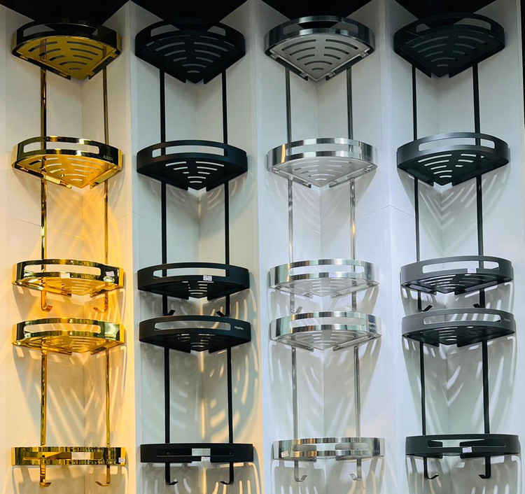 قفسه کنج حمام مثلثی دیواری